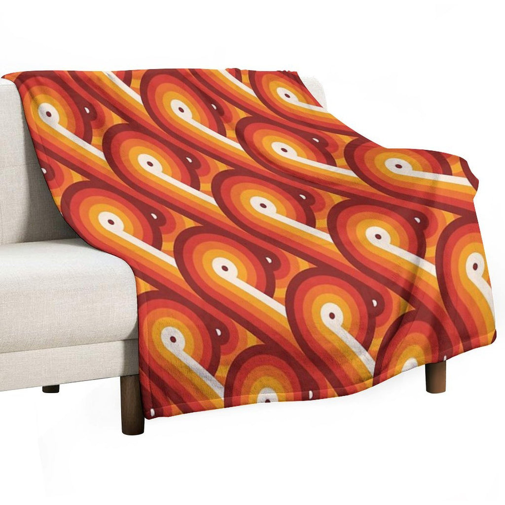 Disco Circles Geometric Pattern – “The Rogue” Palette Lightweight Throw Blanket