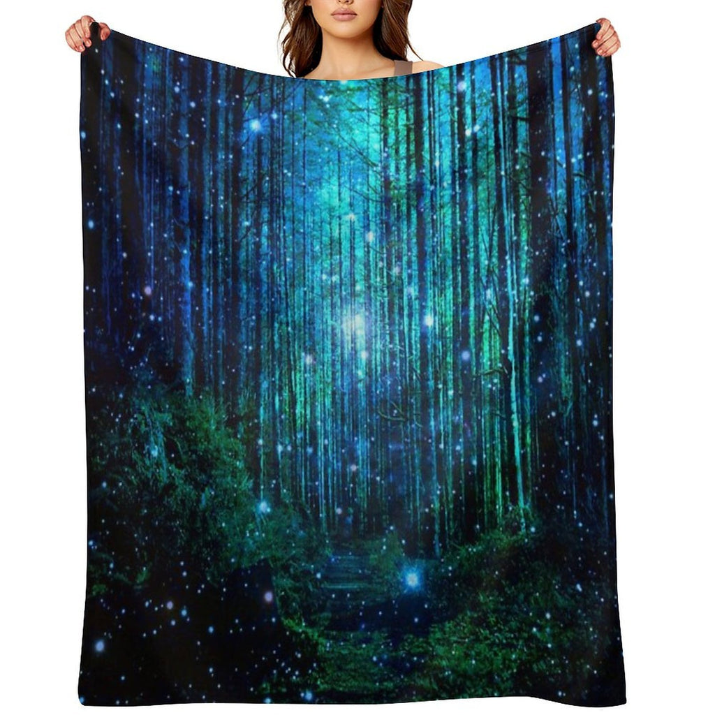 In The Magical Forest All-season Throw Blanket