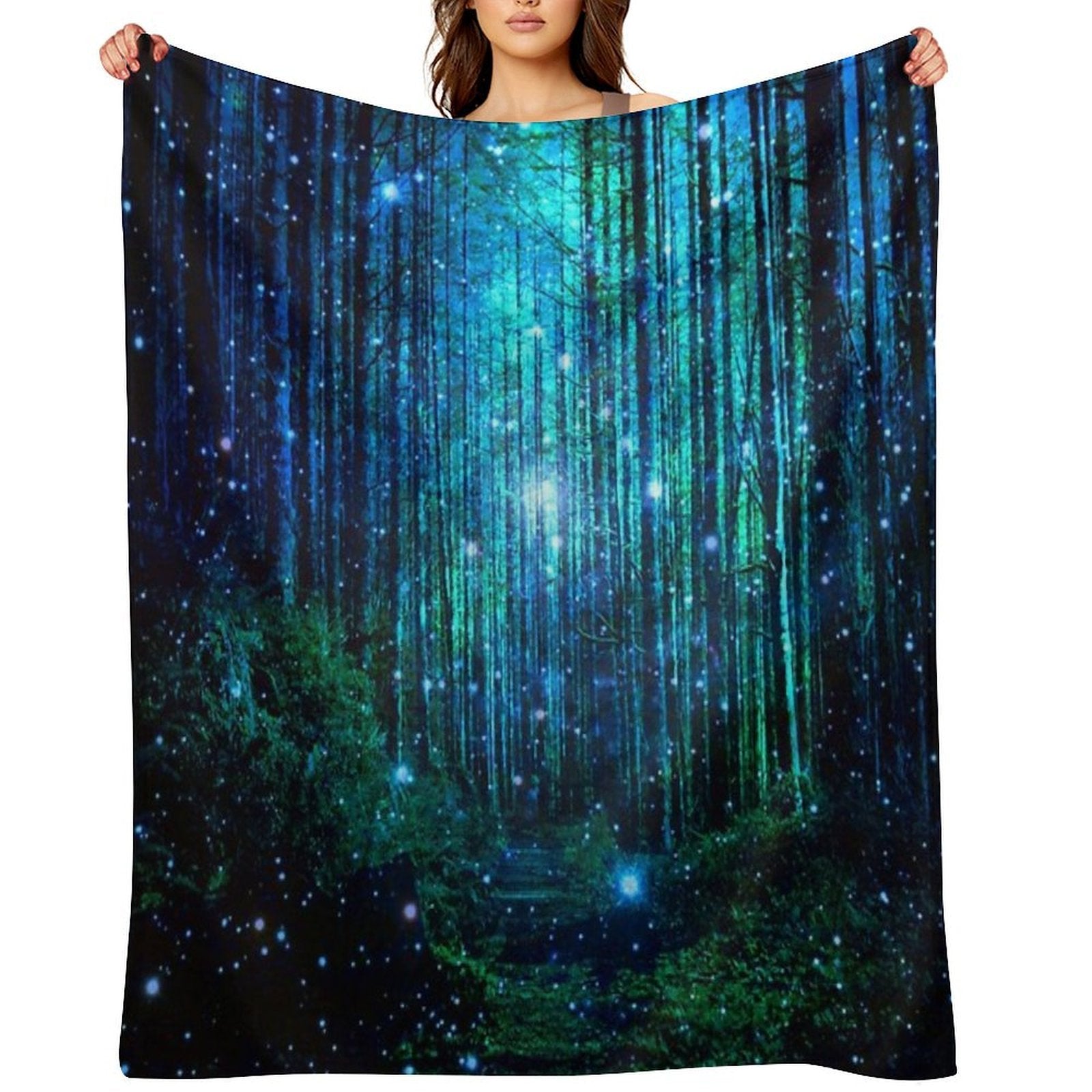 In The Magical Forest All-season Throw Blanket