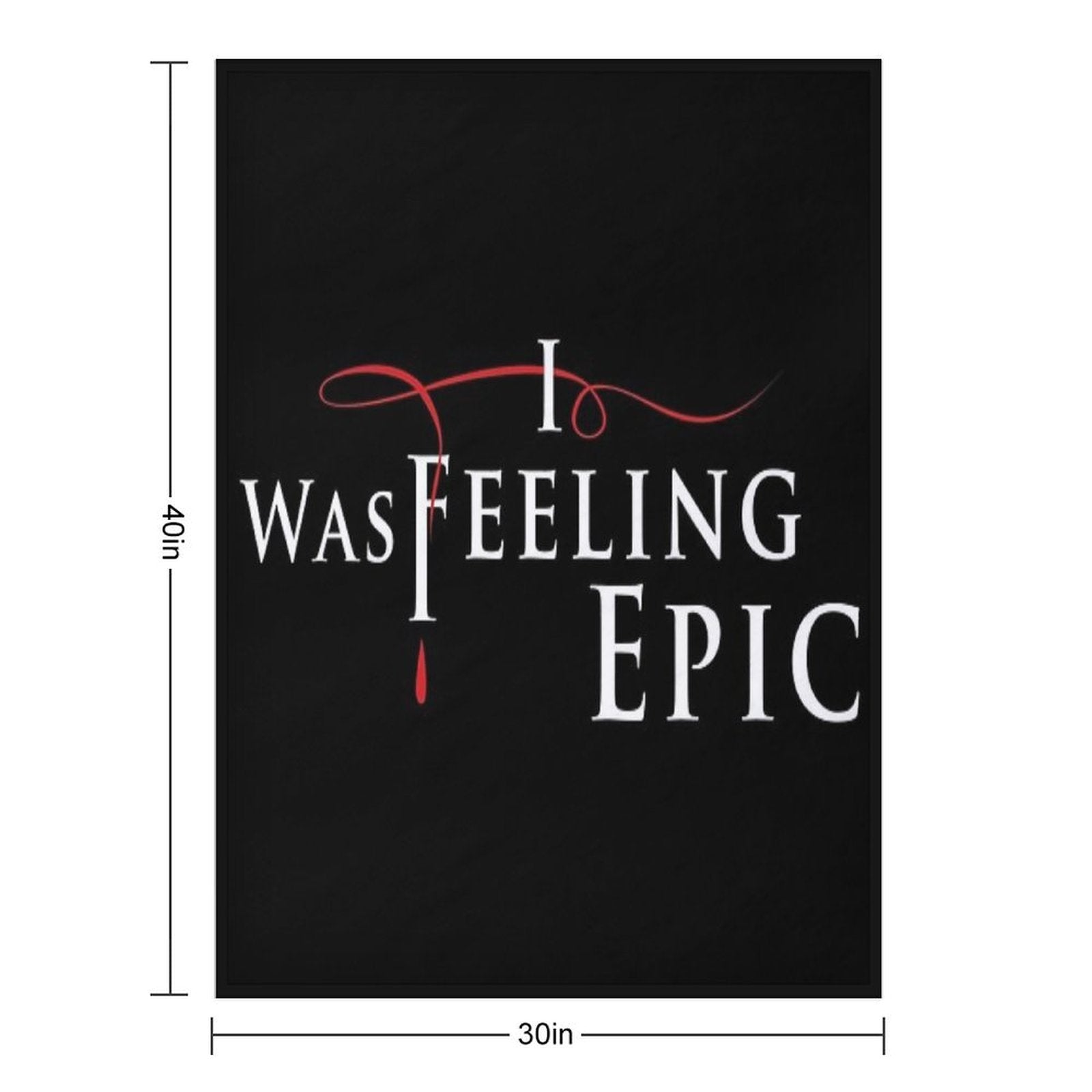 I Was Feeling Epic in TVD Logo Style Lightweight Throw Blanket
