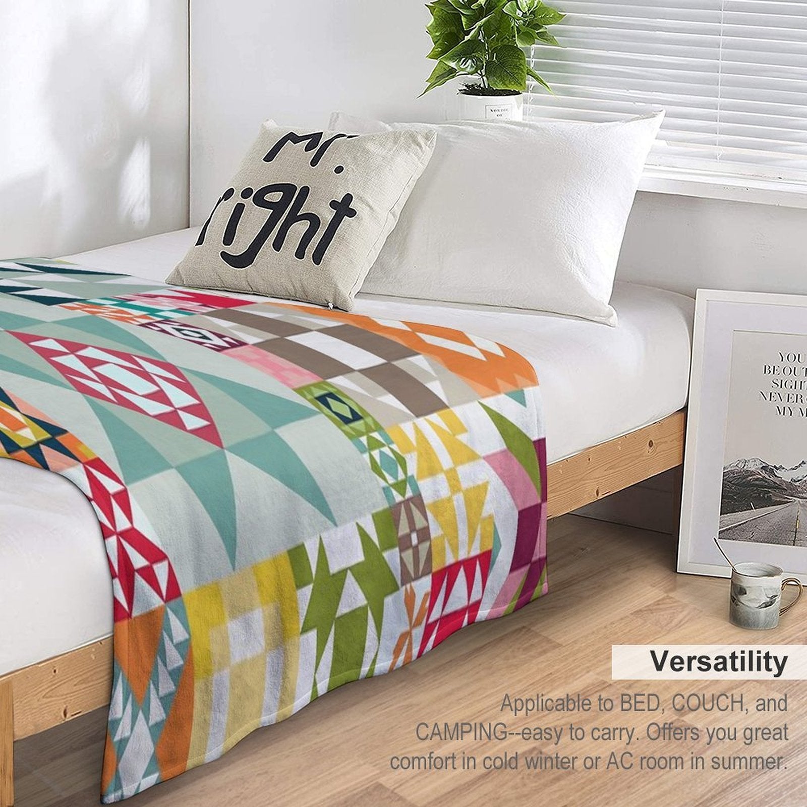 All Over Quilt Print Gift-ready Throw Blanket