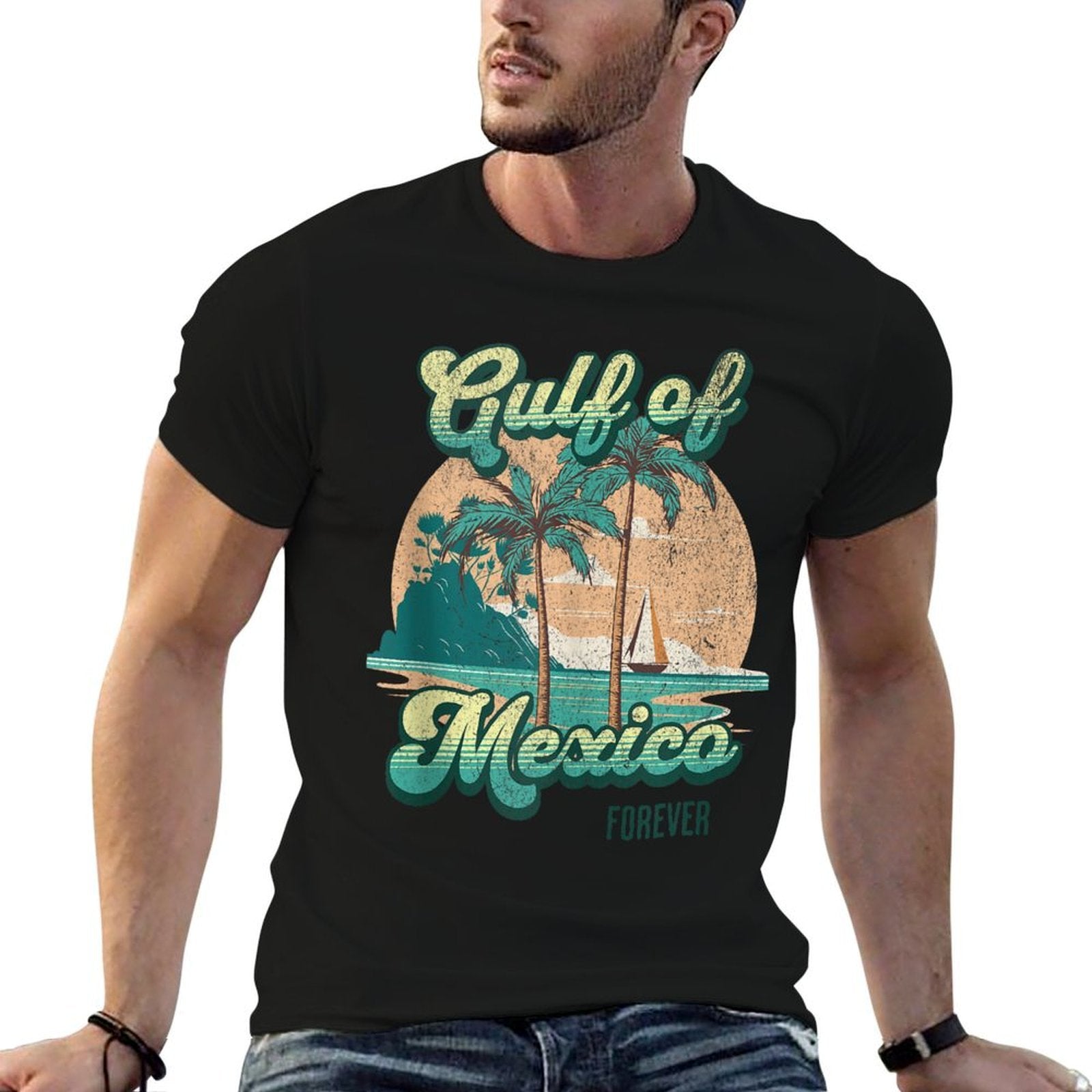 Gulf of Mexico Forever - Sunset Beach Vacation America Humor  Odor-resistant T-Shirt