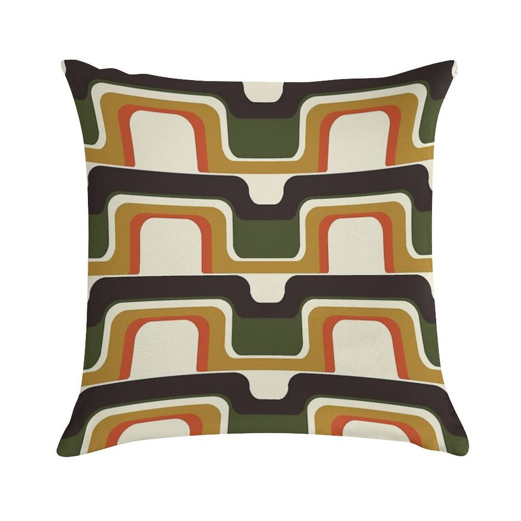 Mid-Century Modern Meets 1970s Soft Gift Ready Throw Pillow