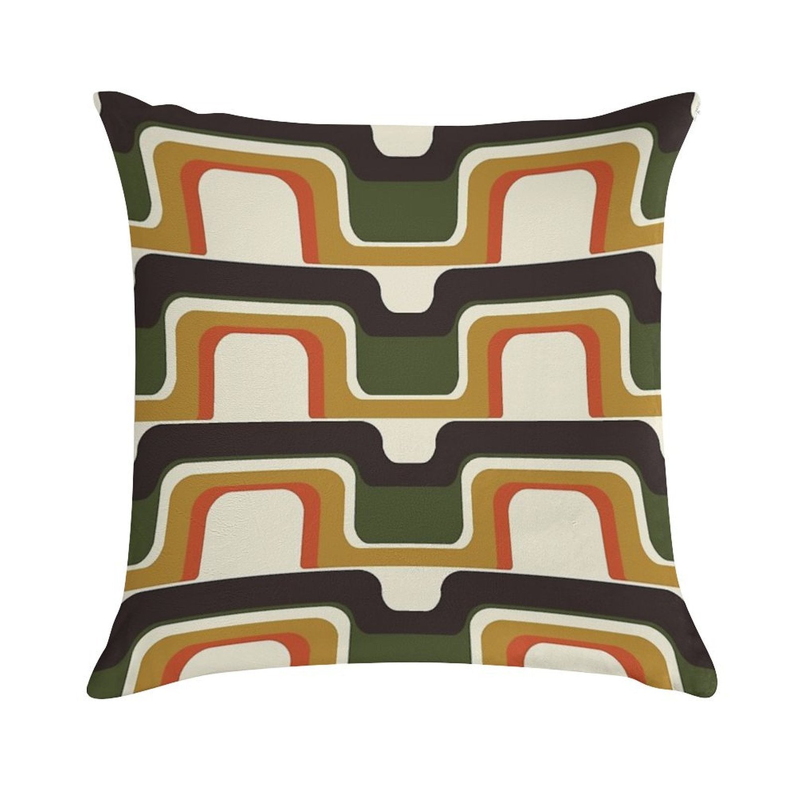 Mid-Century Modern Meets 1970s Soft Gift Ready Throw Pillow