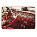 Classic Cadillac Interior. Red. Durable Bath Mat