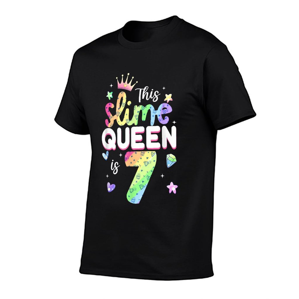 This Slime Queen Is 7 Year Old 7th Birthday For Girls  Breathable T-Shirt