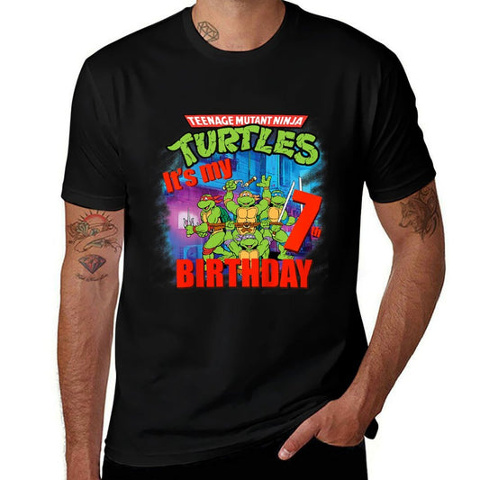 Mademark Xnage Mutant Ninja Turtles - Originalnage Mutant Ninja Turtles 7th Birthday  High-quality Stitching T-Shirt