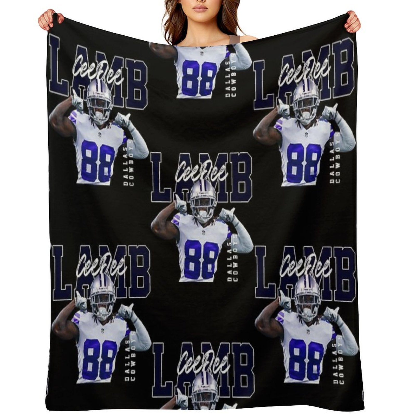 Ceedee-Lamb-DallasCowboys-Football-Players Lightweight Throw Blanket