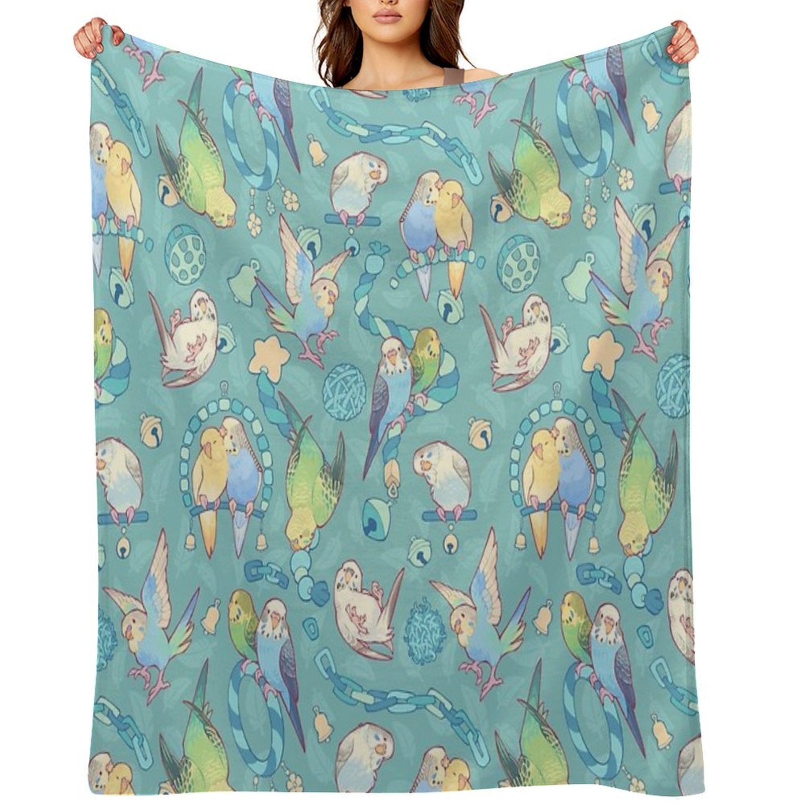 Budgie Bunch Bubblegum Ice Cream Flavored Plush Throw Blanket
