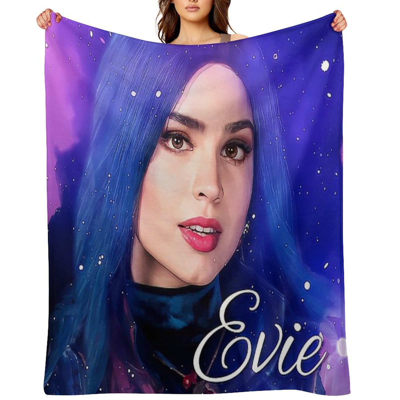 Evie Blue Princess - Descendants 3 Travel-friendly Throw Blanket
