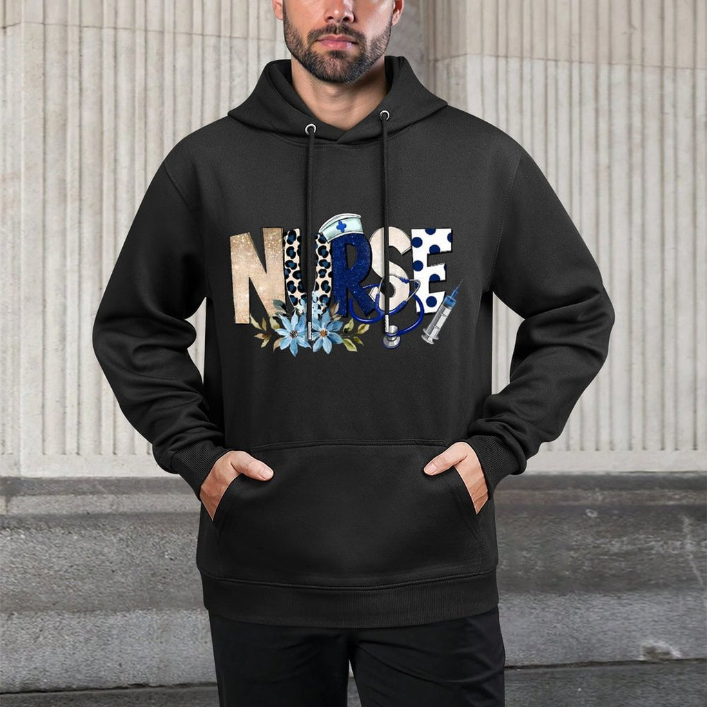 Nurse Life Floral Flowers Layering Staple Hoodie