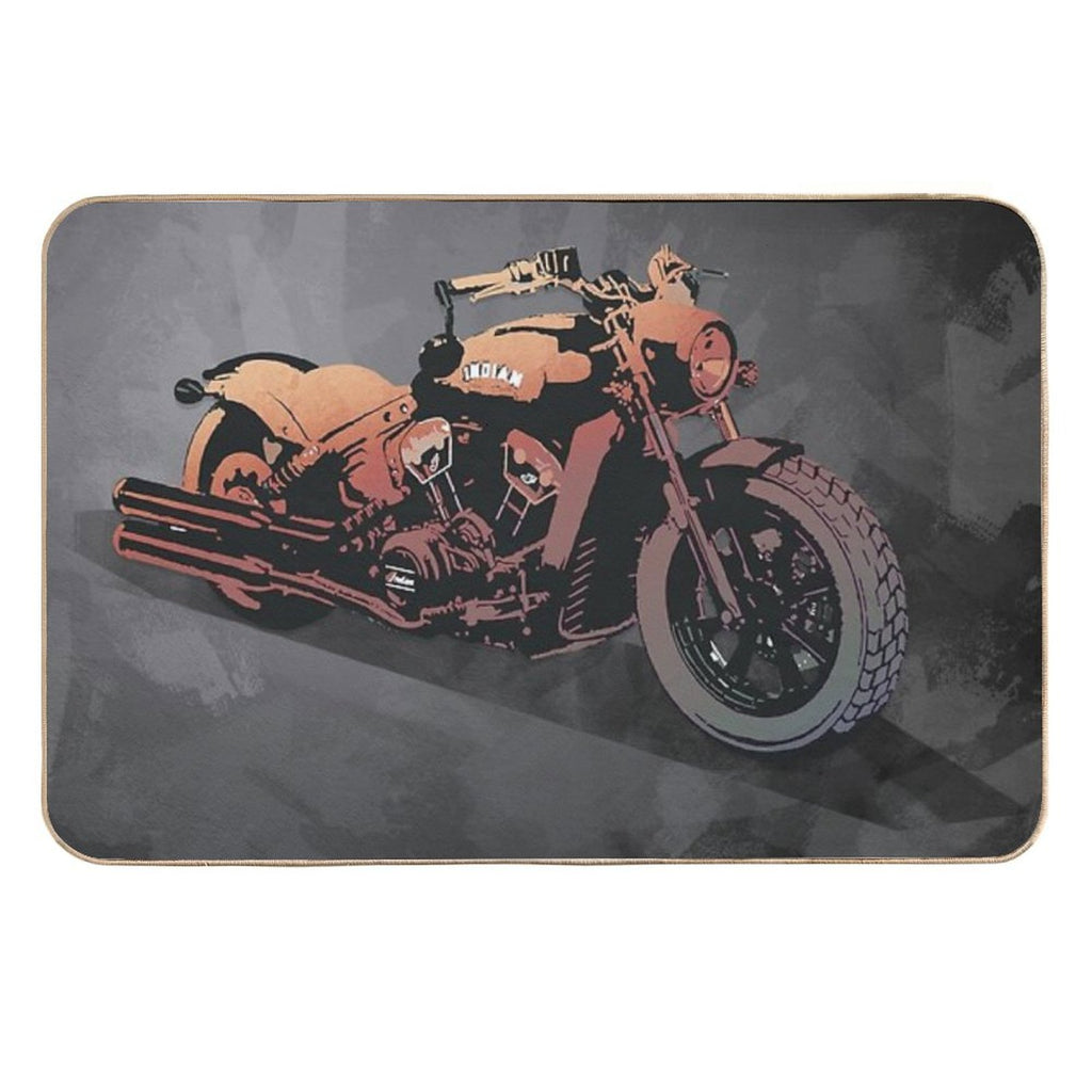 Indian Chief Motorcycle  Dirt-Trapping Bath Mat