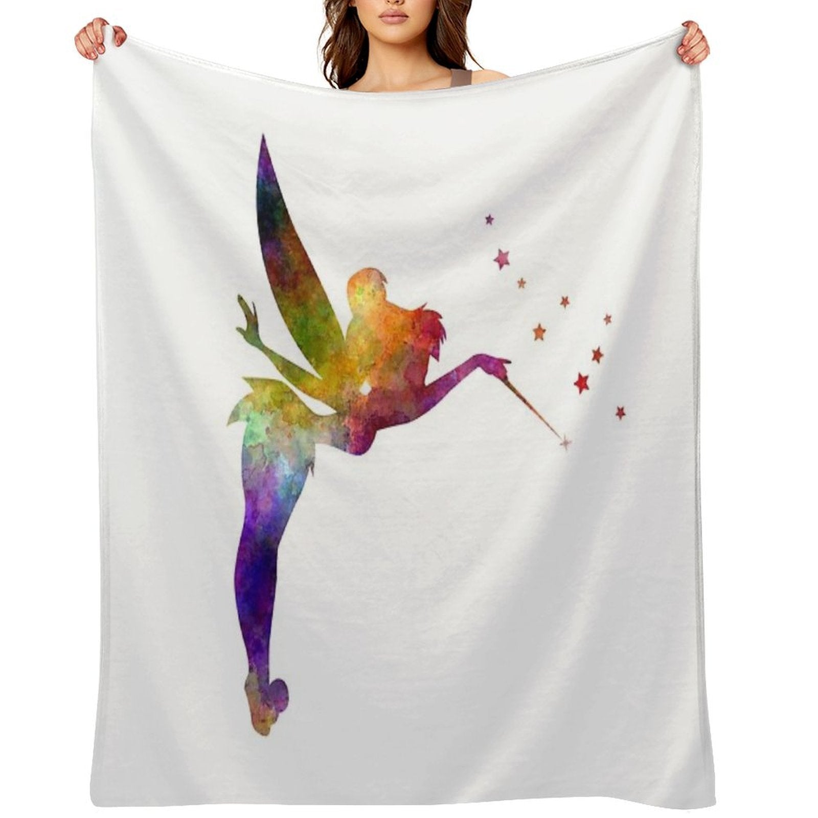 Tinkerbell in Watercolor Durable Throw Blanket