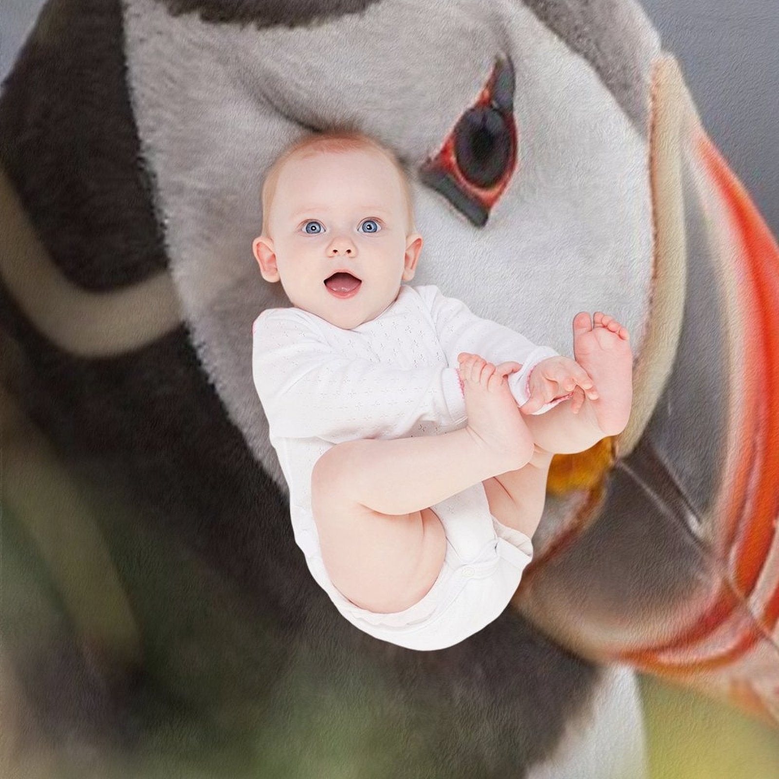 Puffin All-season Throw Blanket