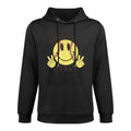 Smile Face Softball Vibes, Game Day Softball Life Mom Retro Adjustable Hood Hoodie