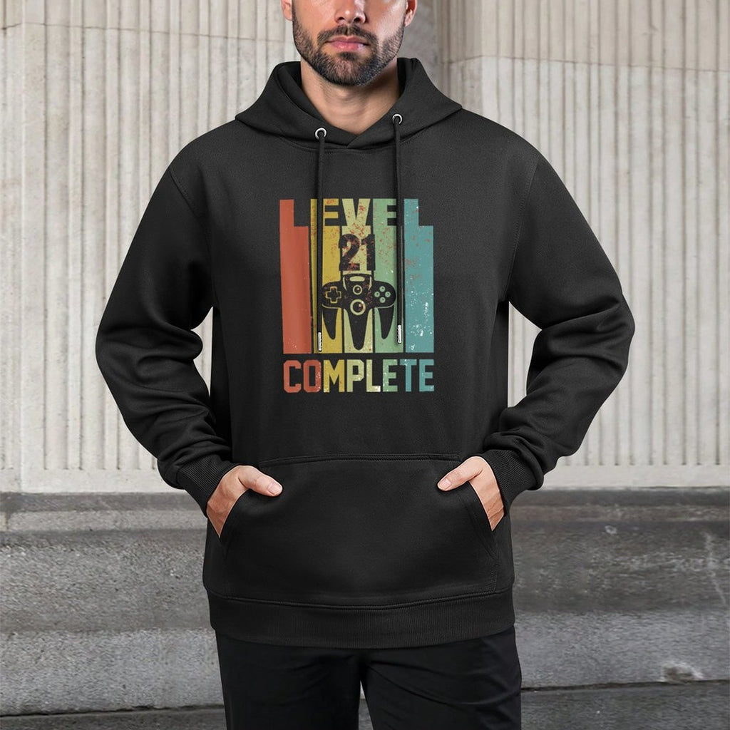 21st Birthday for Gamer 21 Years Old - Retro Birthday Customizable Surface Hoodie