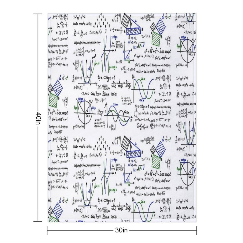 Mathematics Formulas And Numbers Durable Throw Blanket
