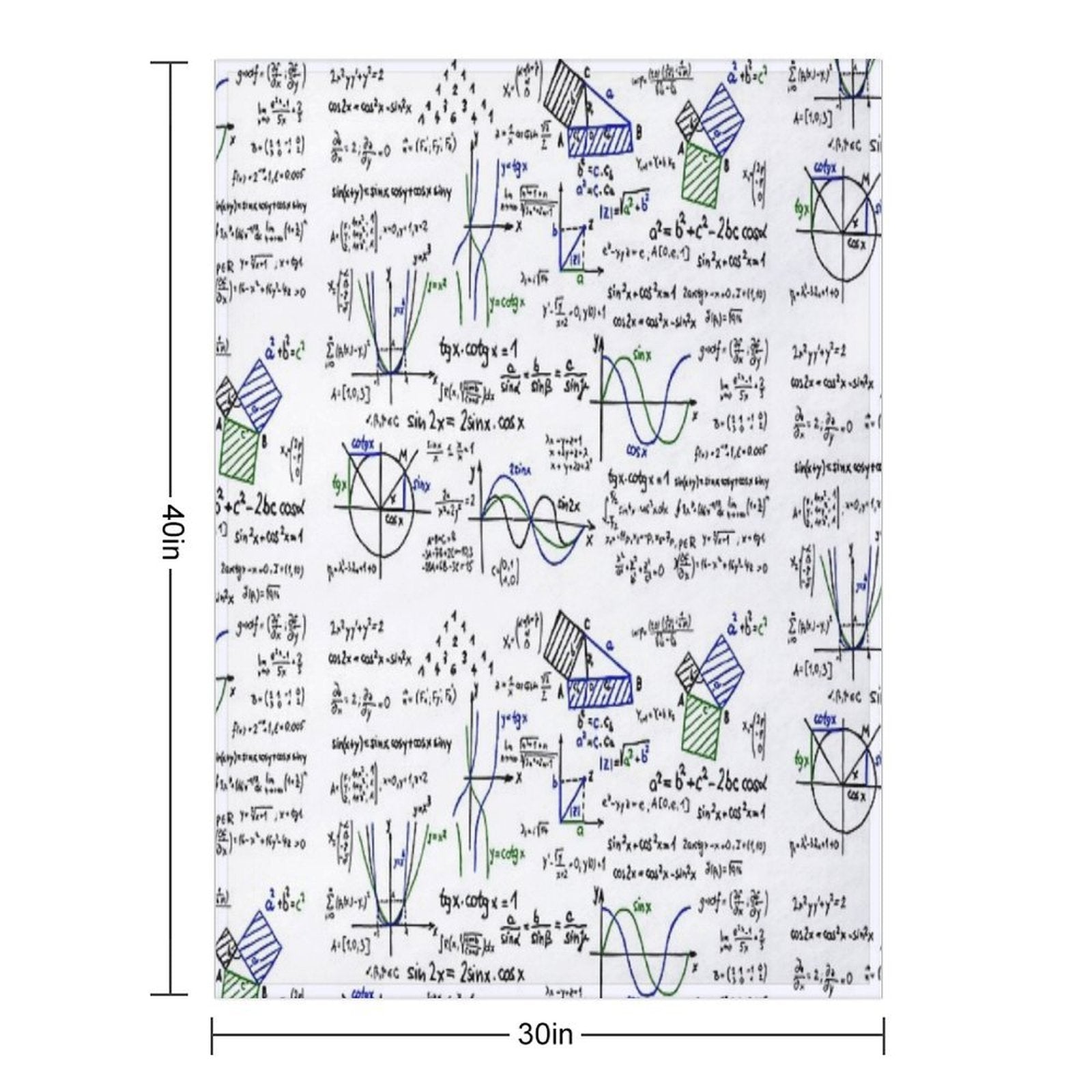 Mathematics Formulas And Numbers Durable Throw Blanket