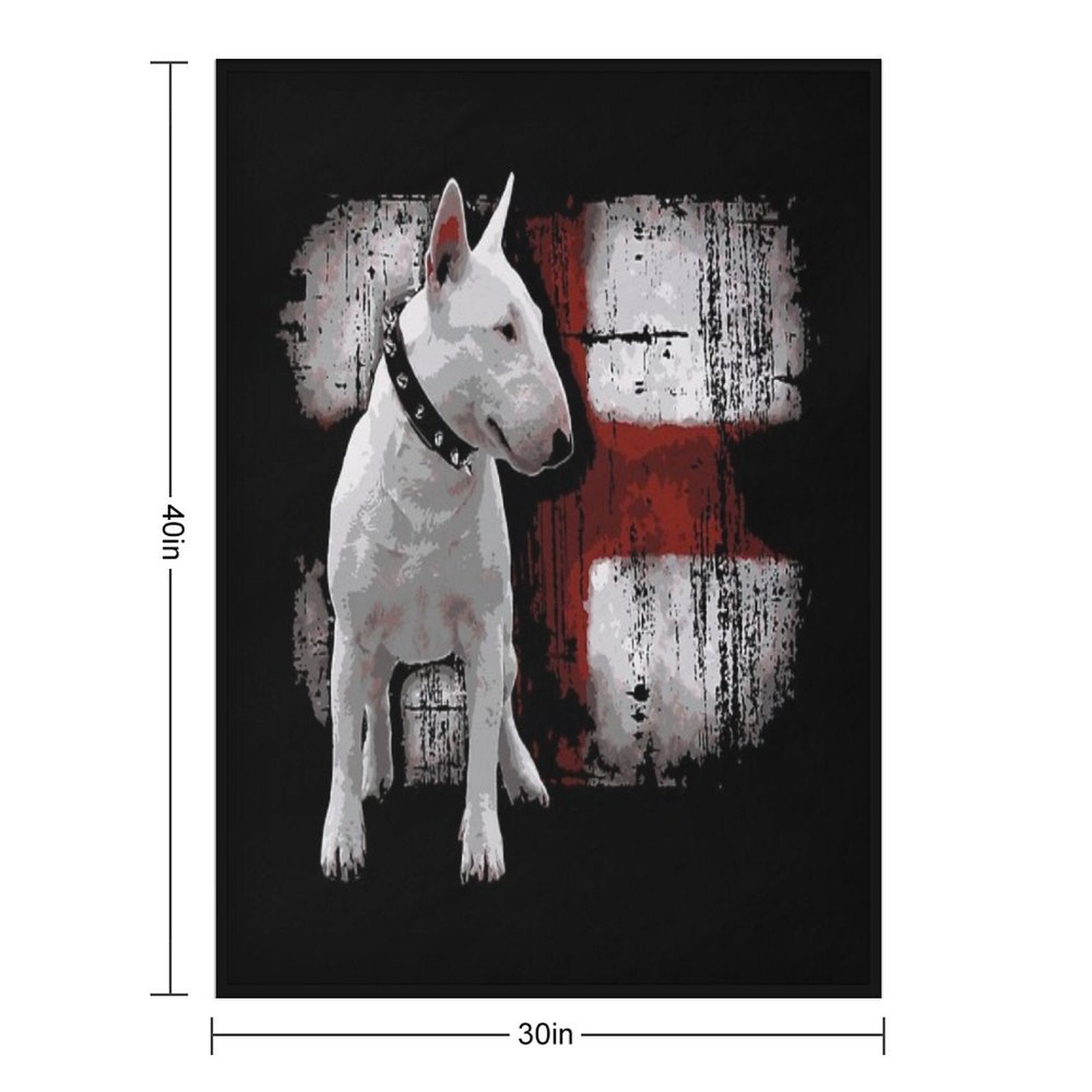 English Bullterrier Love Machine-washable Throw Blanket