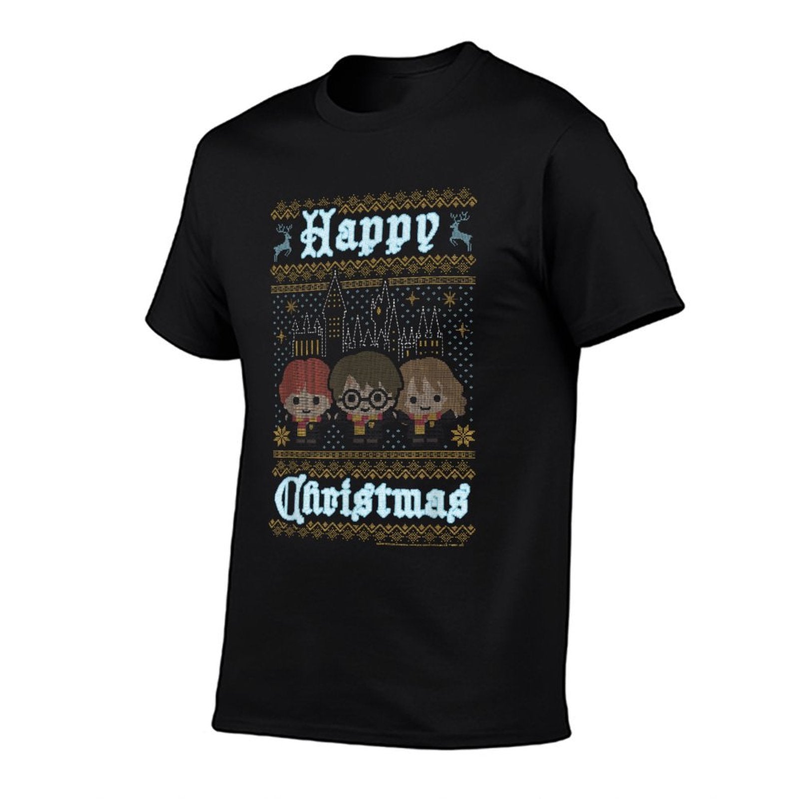 Harry Potter Happy Christmas Chibi Ugly Sweater  Tagless Design T-Shirt