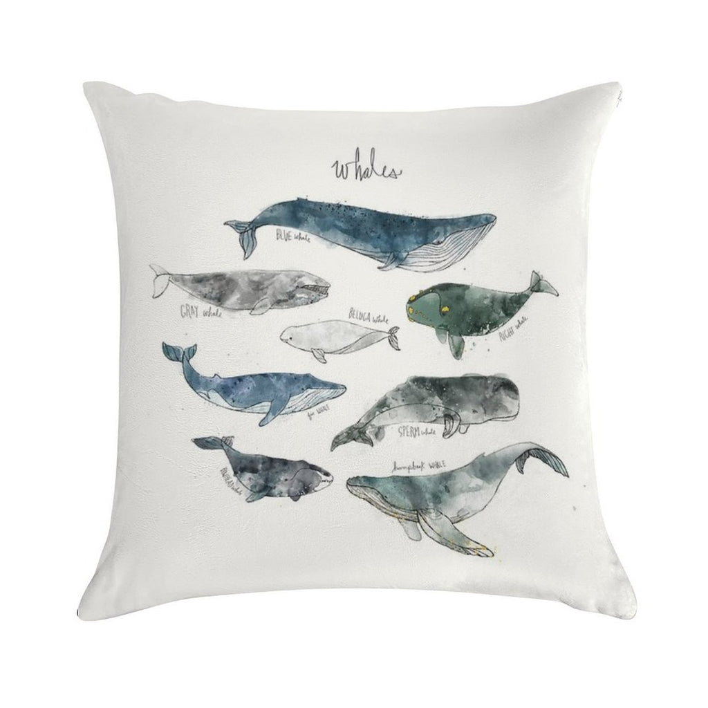 Whales Soft Anti-Pilling Throw Pillow