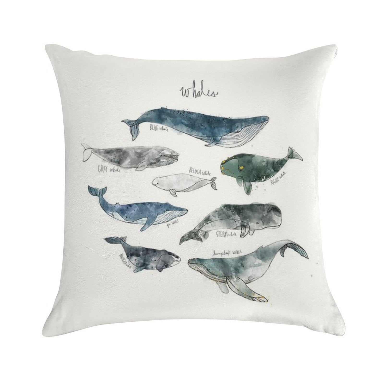 Whales Soft Anti-Pilling Throw Pillow