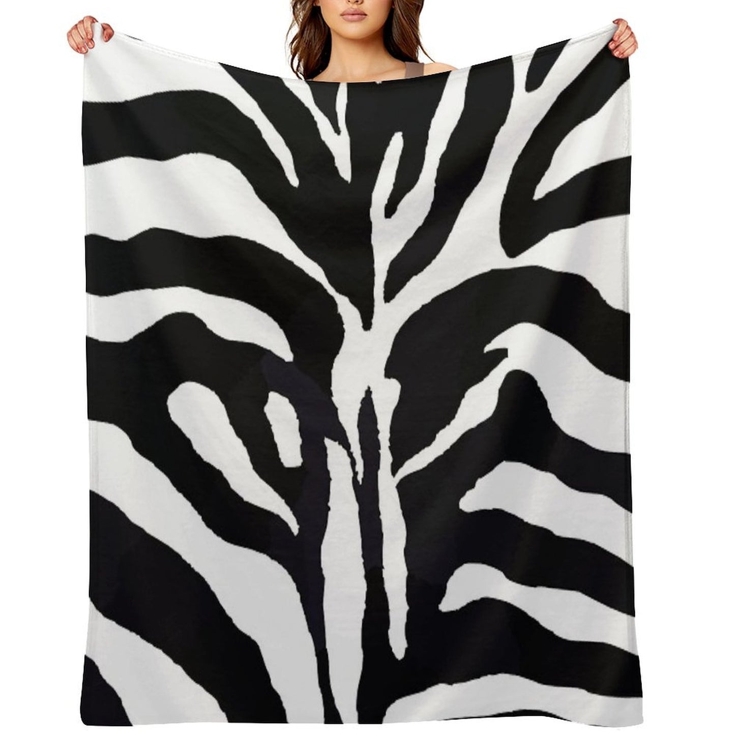 Zebra Print Travel-friendly Throw Blanket