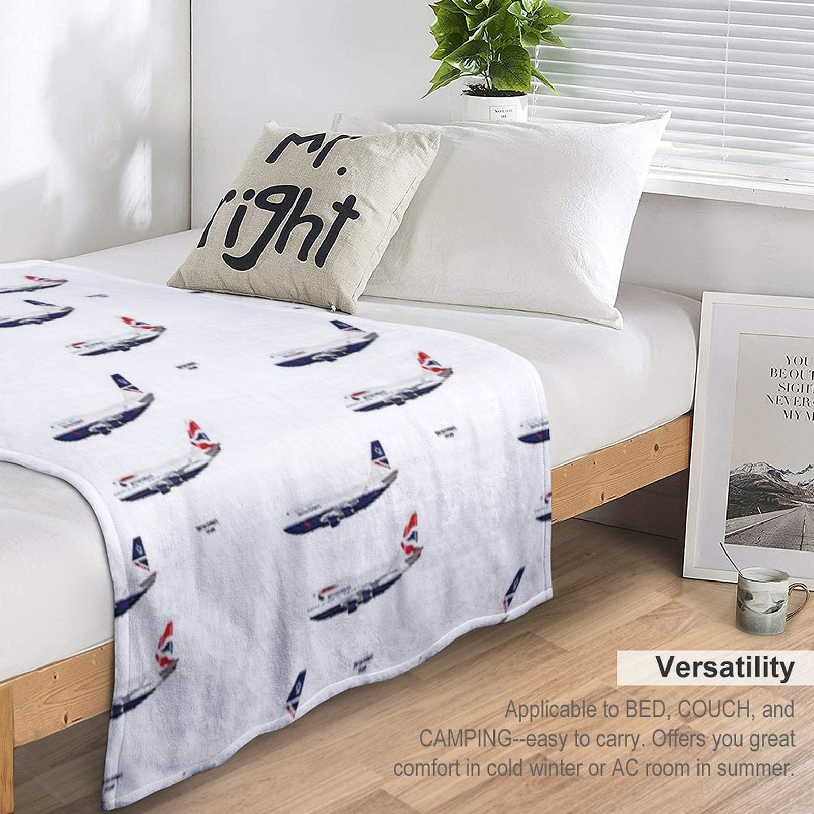 British Airways 747s Compact Throw Blanket