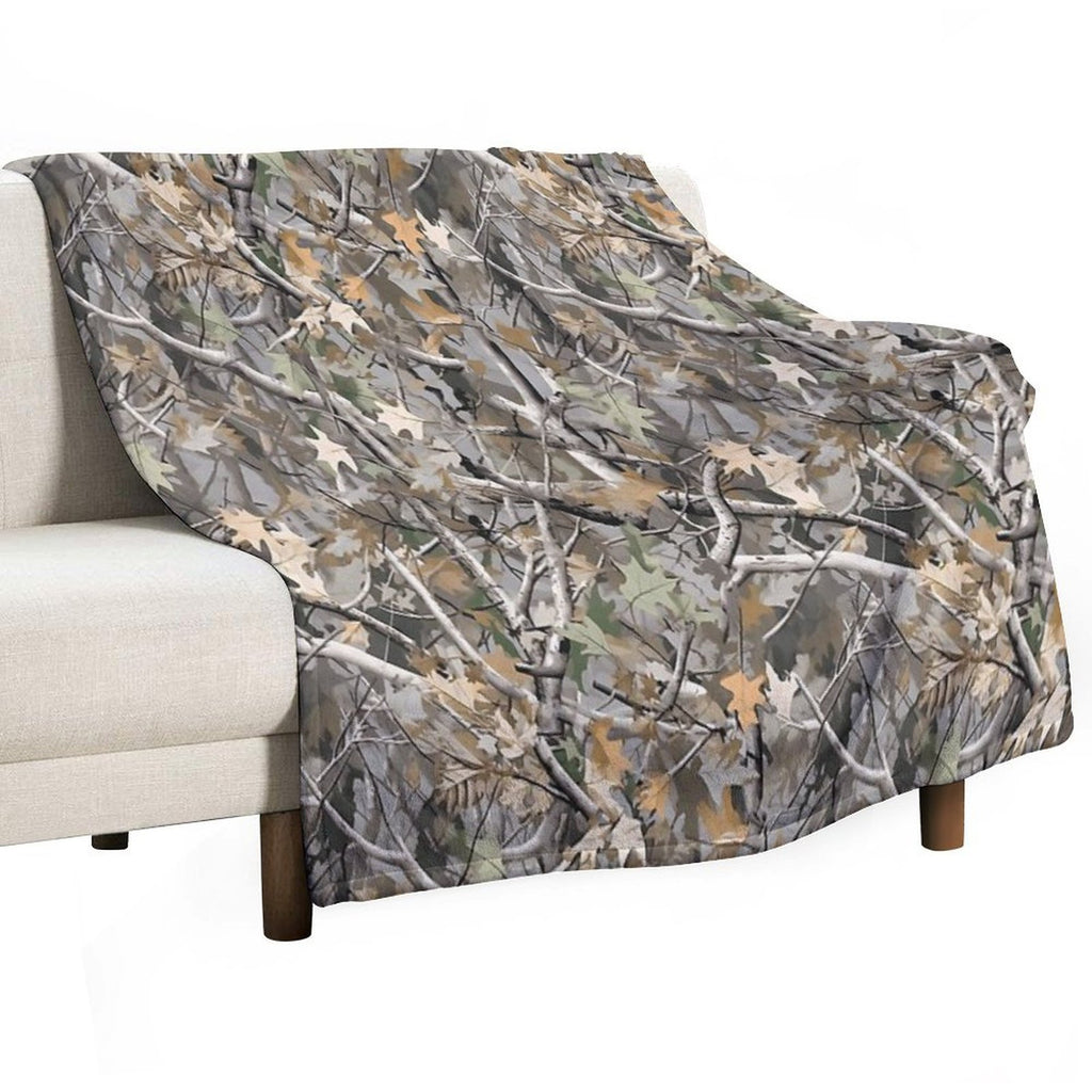 Camouflage Reel Tree Pattern Designs Versatility Throw Blanket