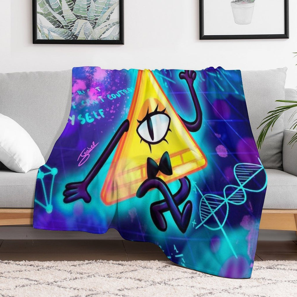 Bill Cipher Fanart Compact Throw Blanket