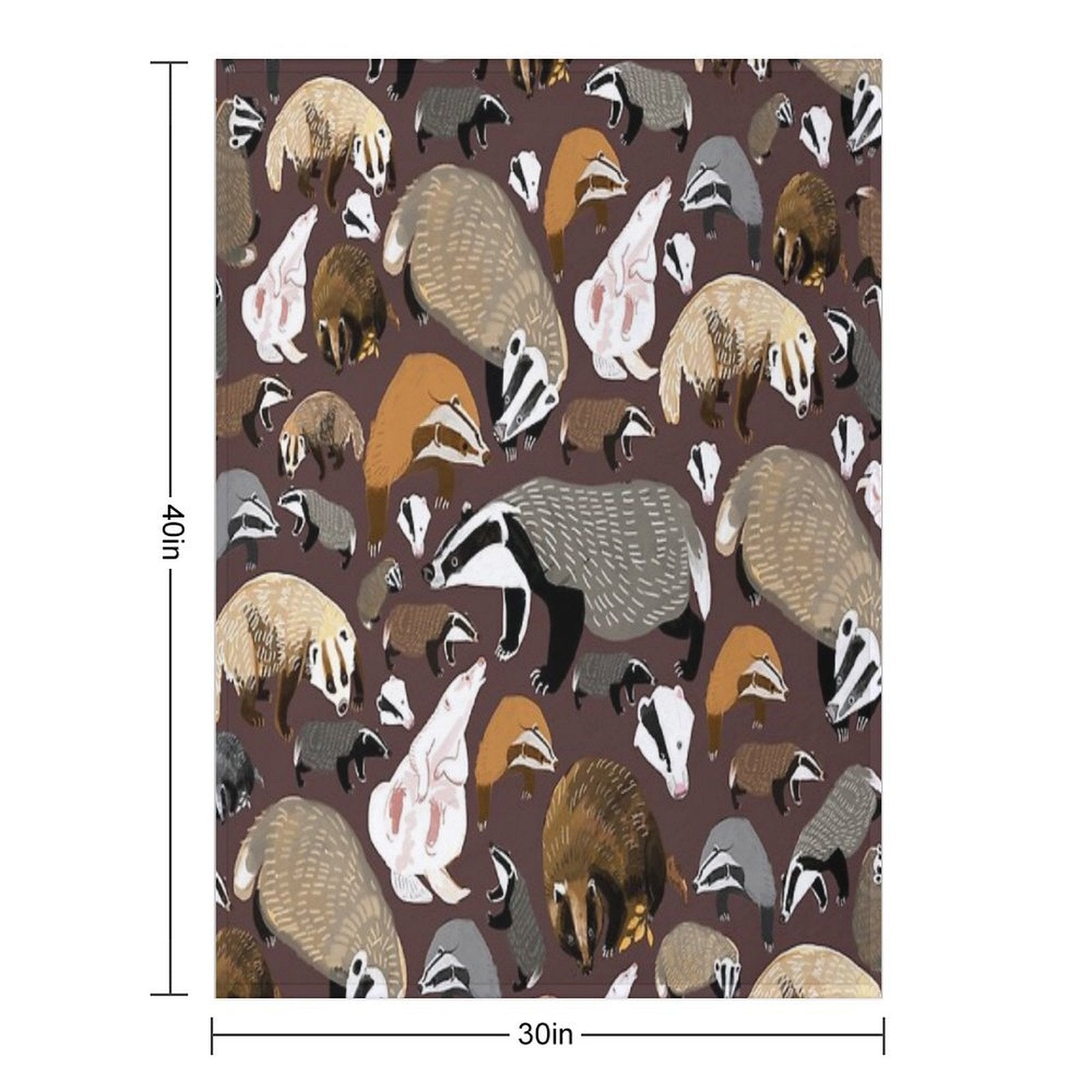 European Badger Eco-conscious Throw Blanket