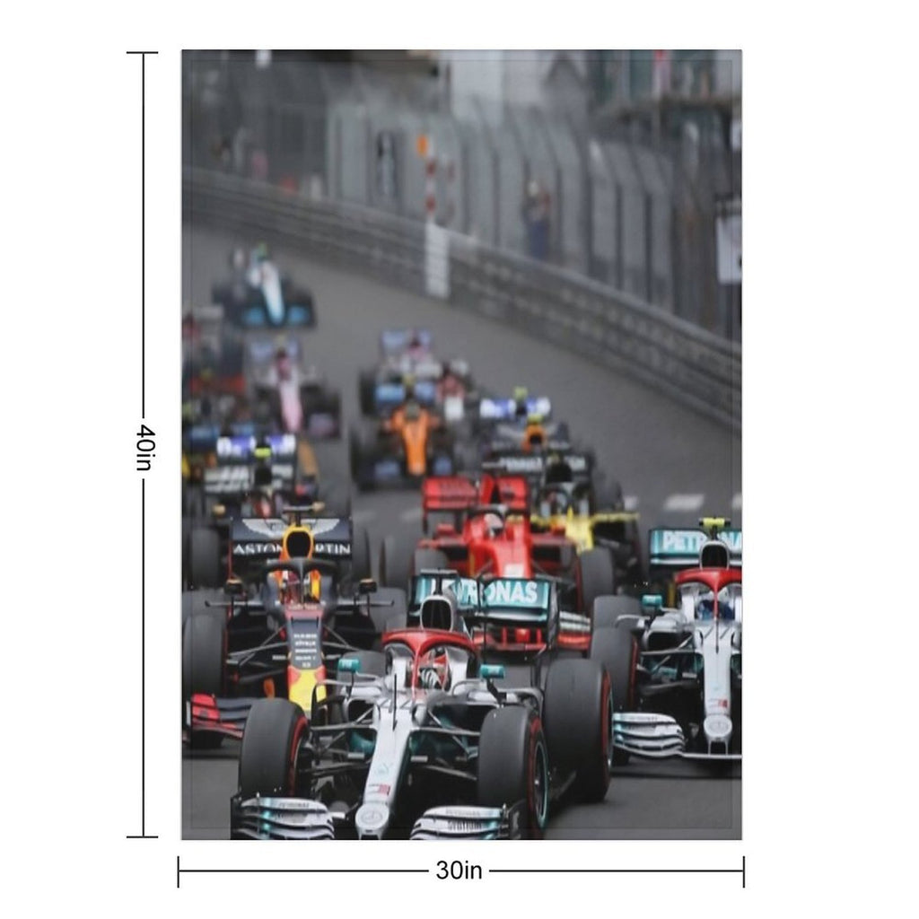 F1 Race Start Quick-dry Throw Blanket