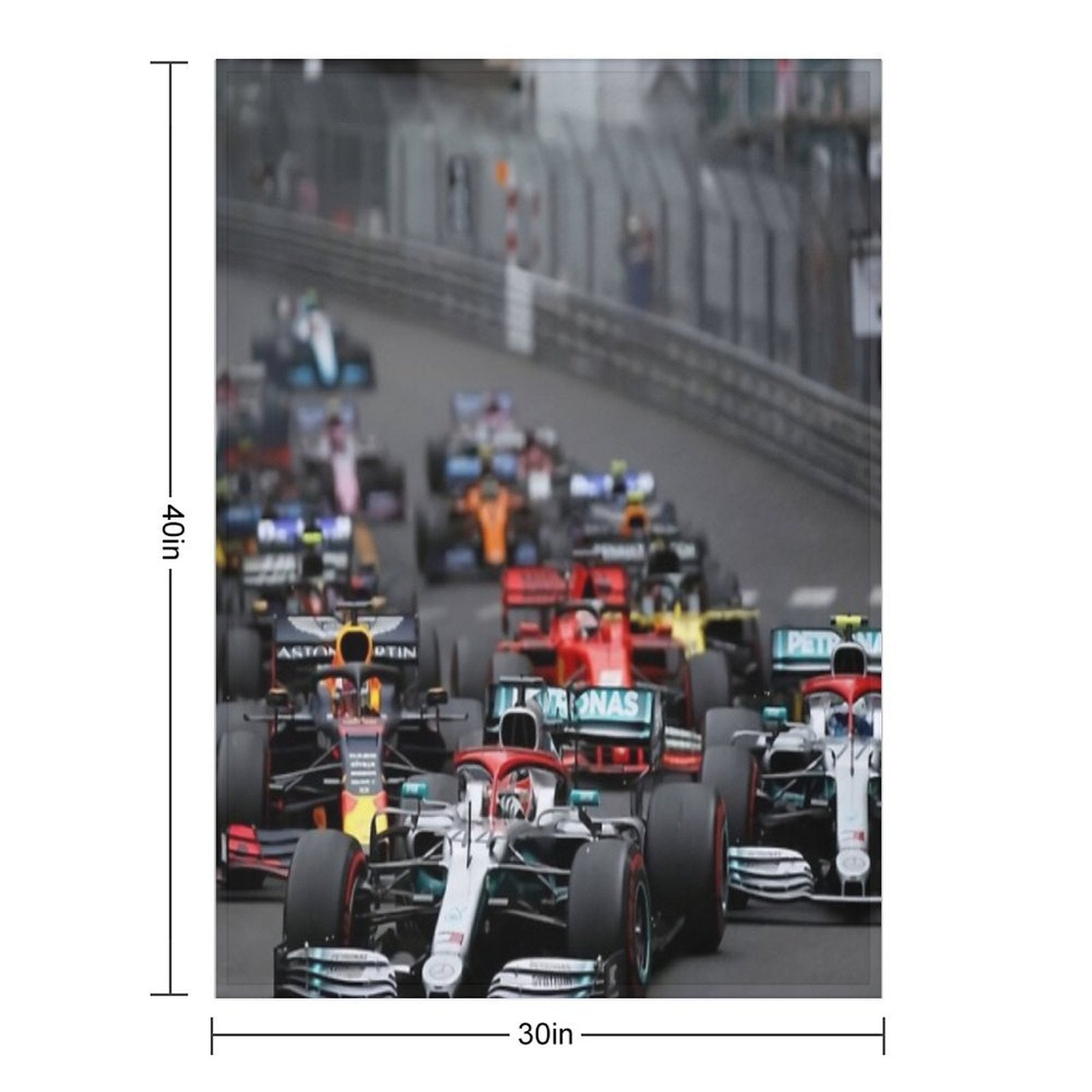 F1 Race Start Quick-dry Throw Blanket