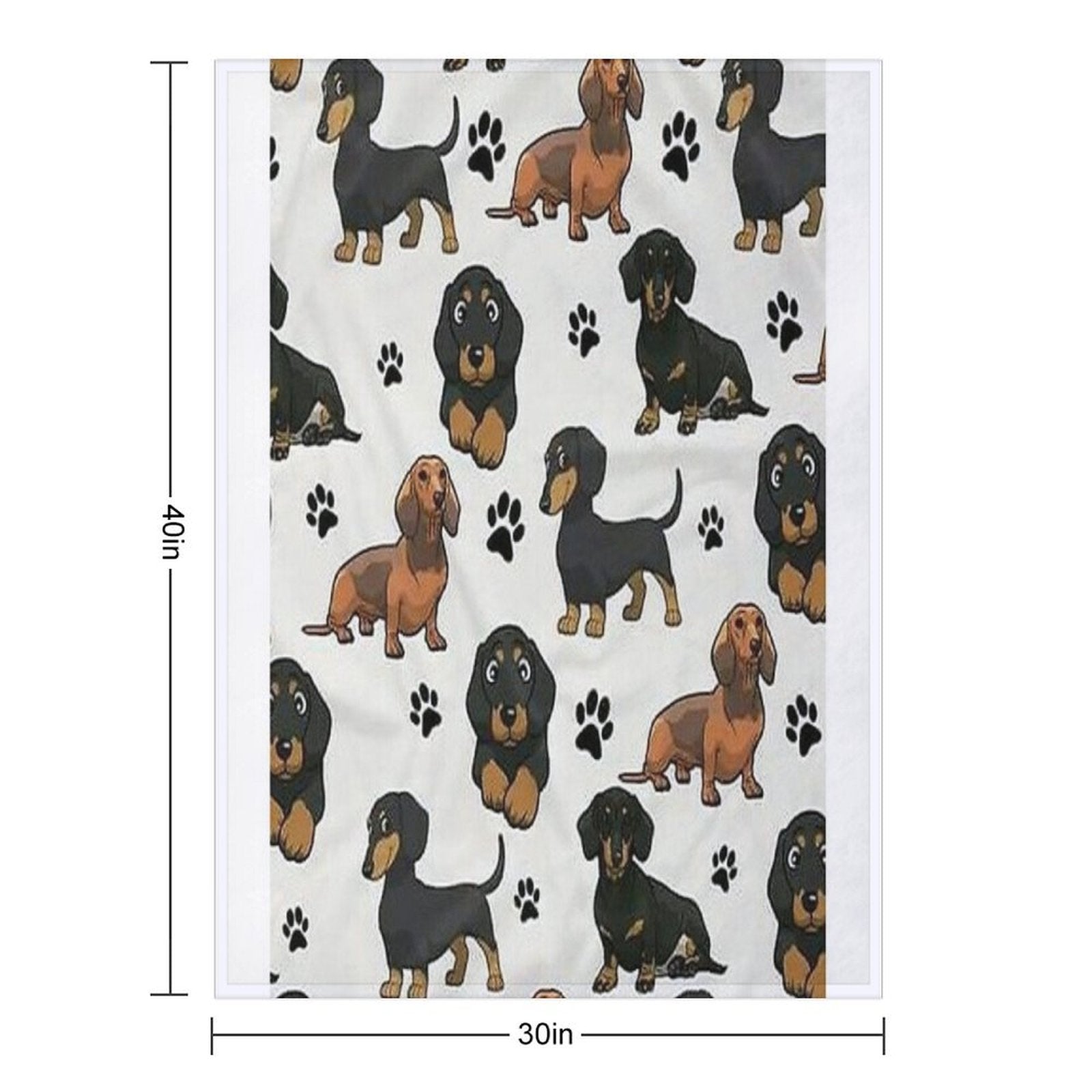 Dachshund Dog Cartoons Cute Travel-friendly Throw Blanket