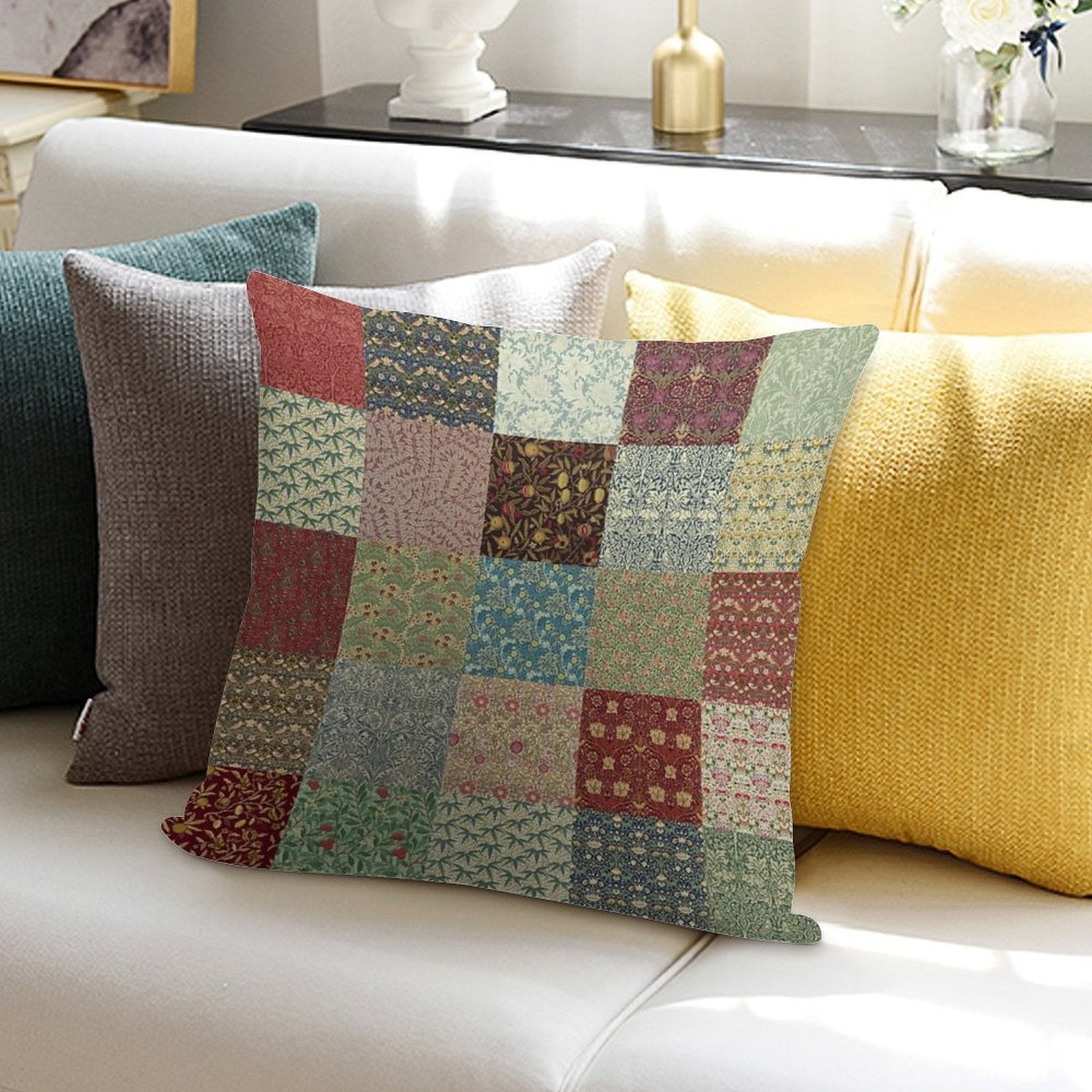 William Morris Pattern Collection Soft Ultra-Soft Texture Throw Pillow
