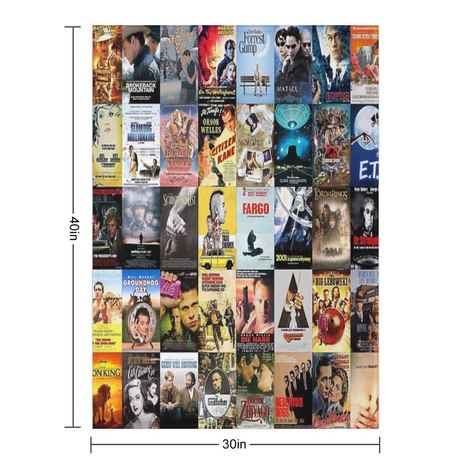 Top Movies All-season Throw Blanket