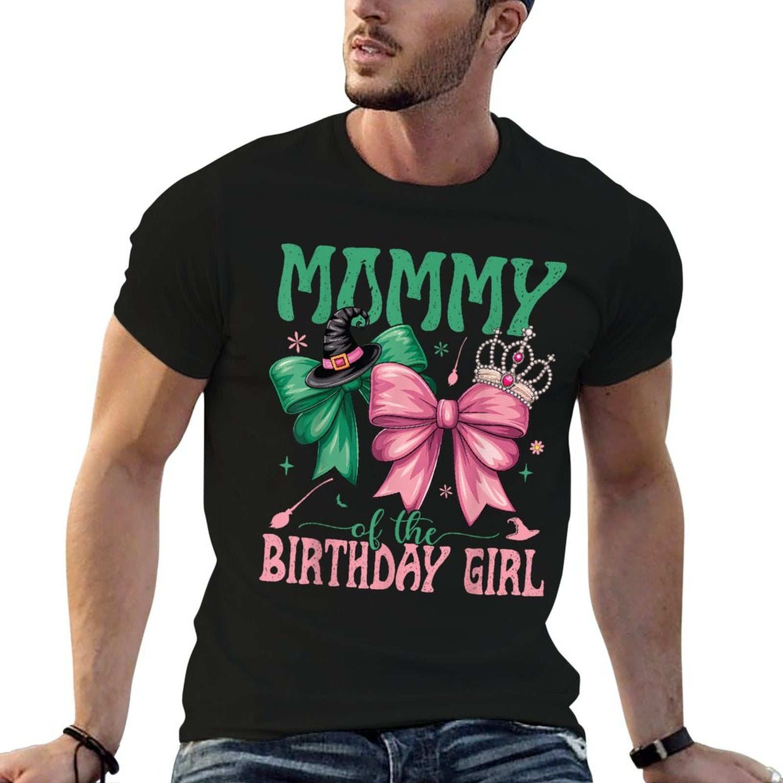 Mommy Of The Birthday Girl Matching Witch Family Bday Part  Cotton T-Shirt