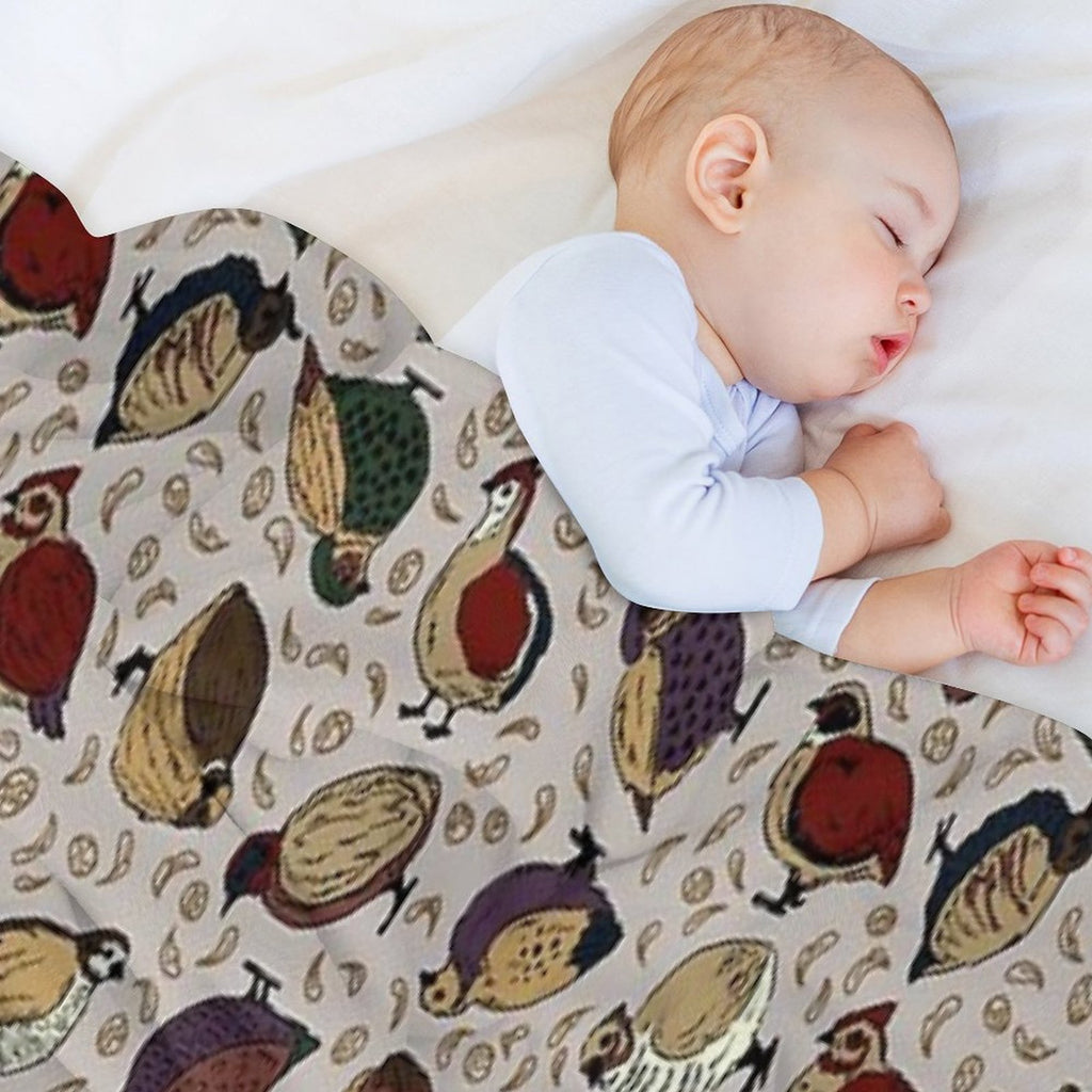 Rustic Quail (Now With More Quail!) Durable Throw Blanket
