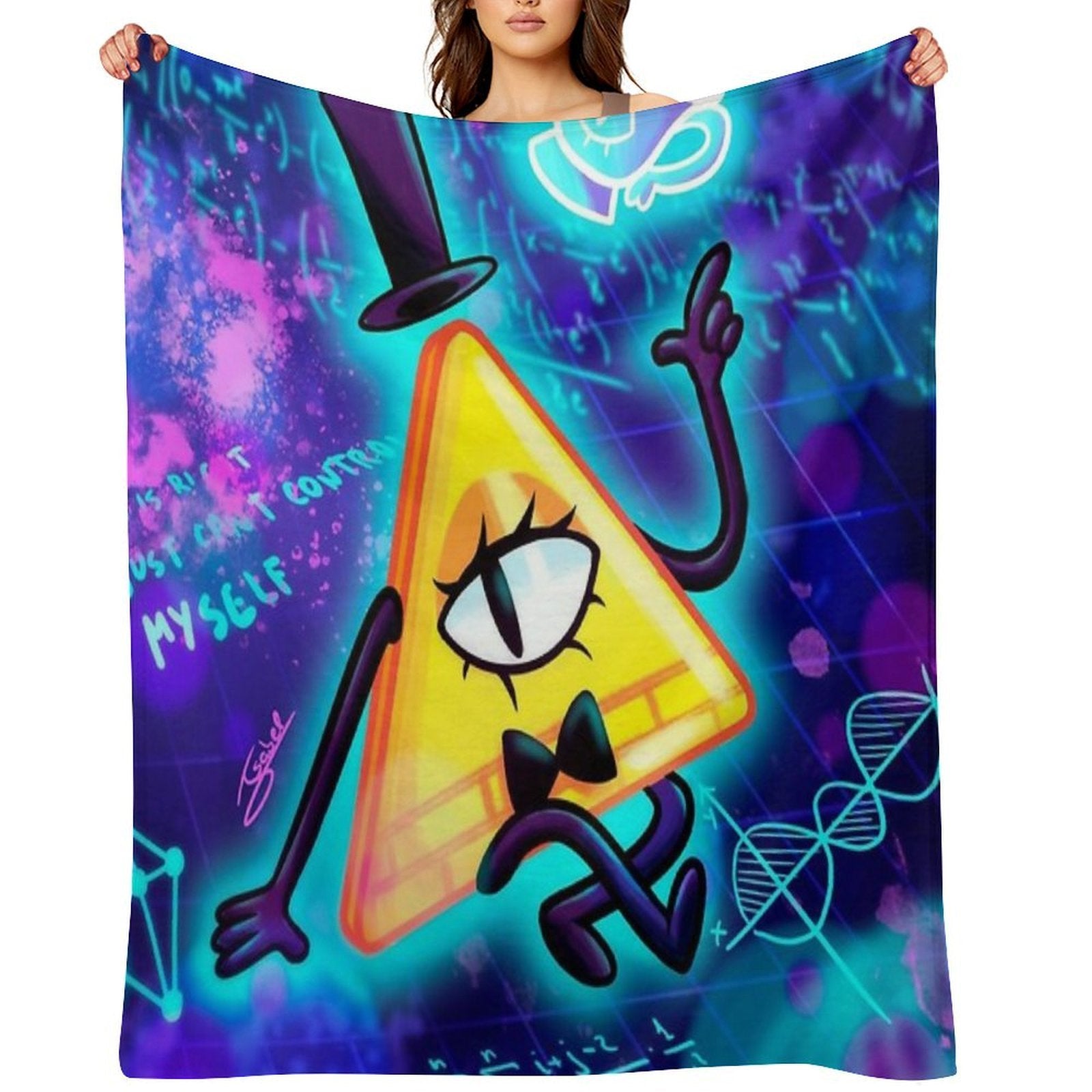 Bill Cipher Fanart Compact Throw Blanket