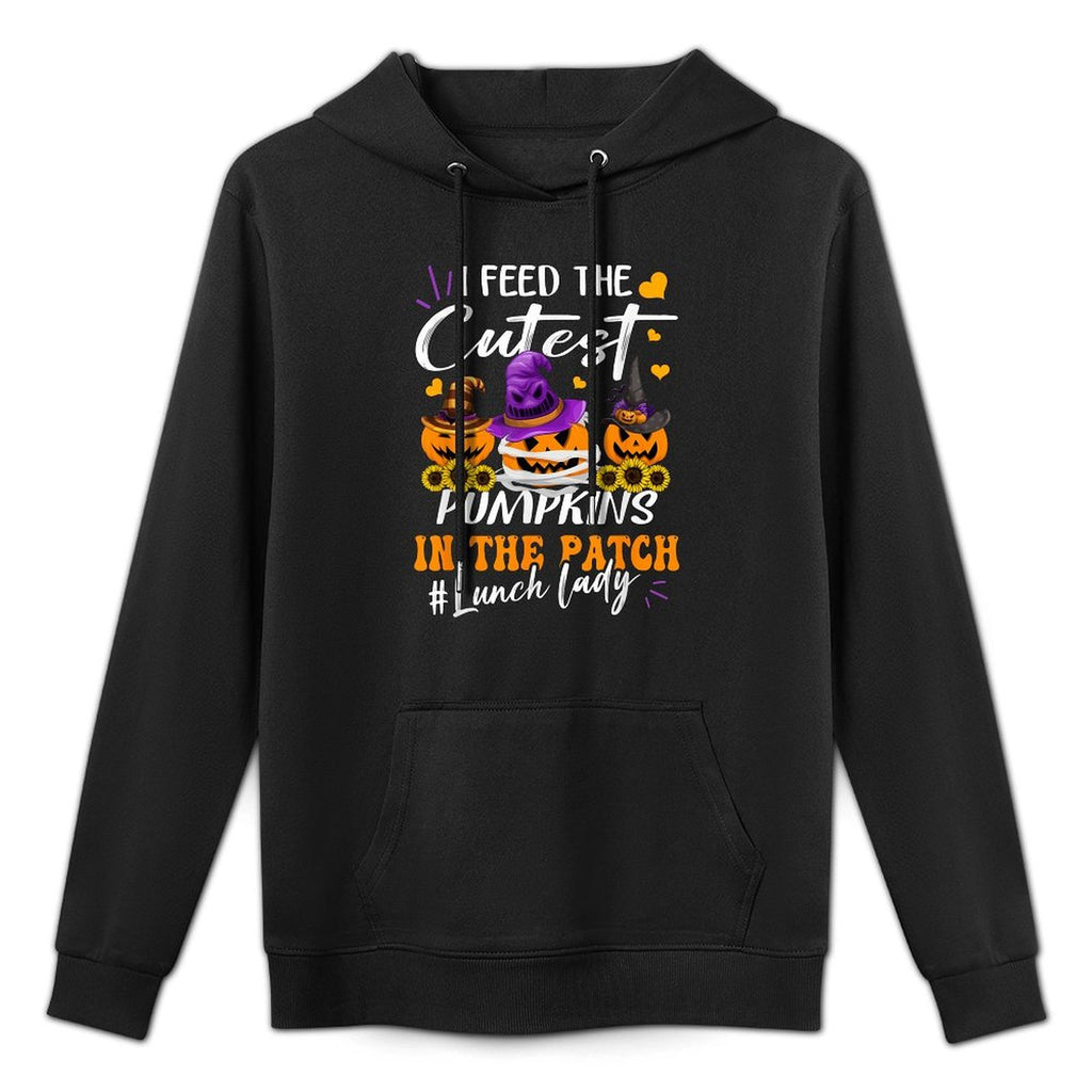 I Feed Cutest Pumpkins In The Patch Lunch Lady Halloween Colorfast Hoodie
