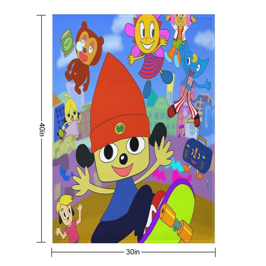 Parappa The Rapper Anime Poster Versatility Throw Blanket