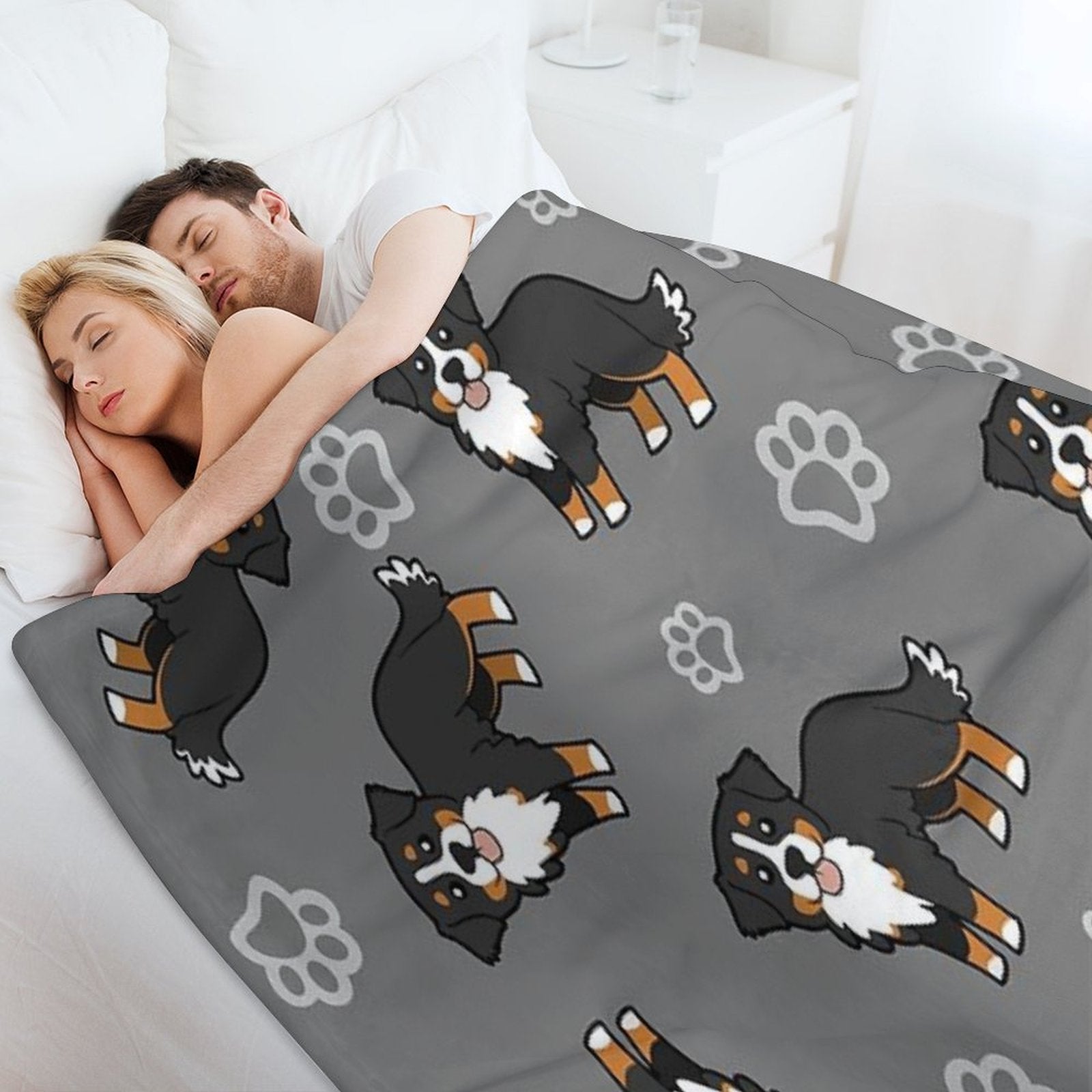 Bernese Mountain Dog. Eco-conscious Throw Blanket