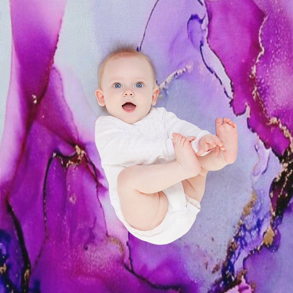 Purple Ink II Velvety-soft Throw Blanket