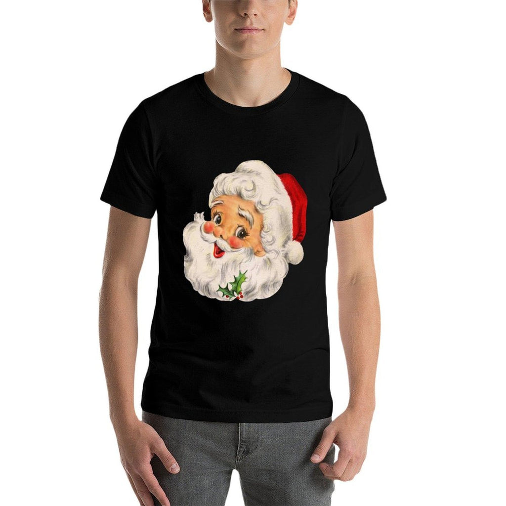 Cool Vintage Christmas Santa Claus Face  Moisture-wicking T-Shirt