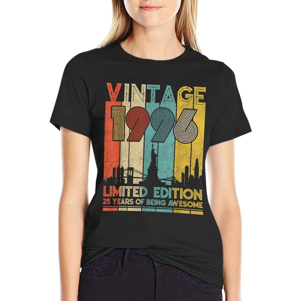Vintage Made in 1996 - 25th Birthday 25 Years Old Gift  Cotton T-Shirt