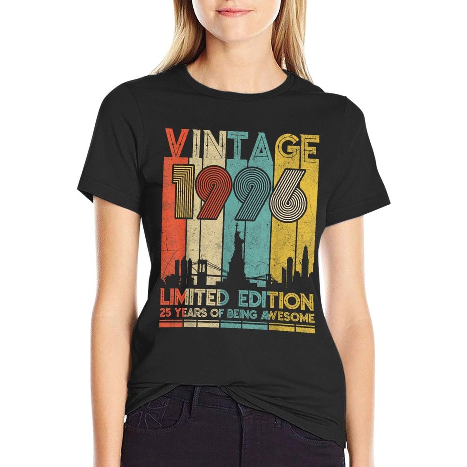 Vintage Made in 1996 - 25th Birthday 25 Years Old Gift  Cotton T-Shirt