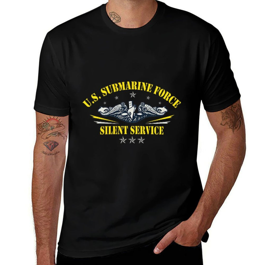 U.S Submarines Forces Silent Service Patriotic Veterans Day  Rolled Sleeves T-Shirt