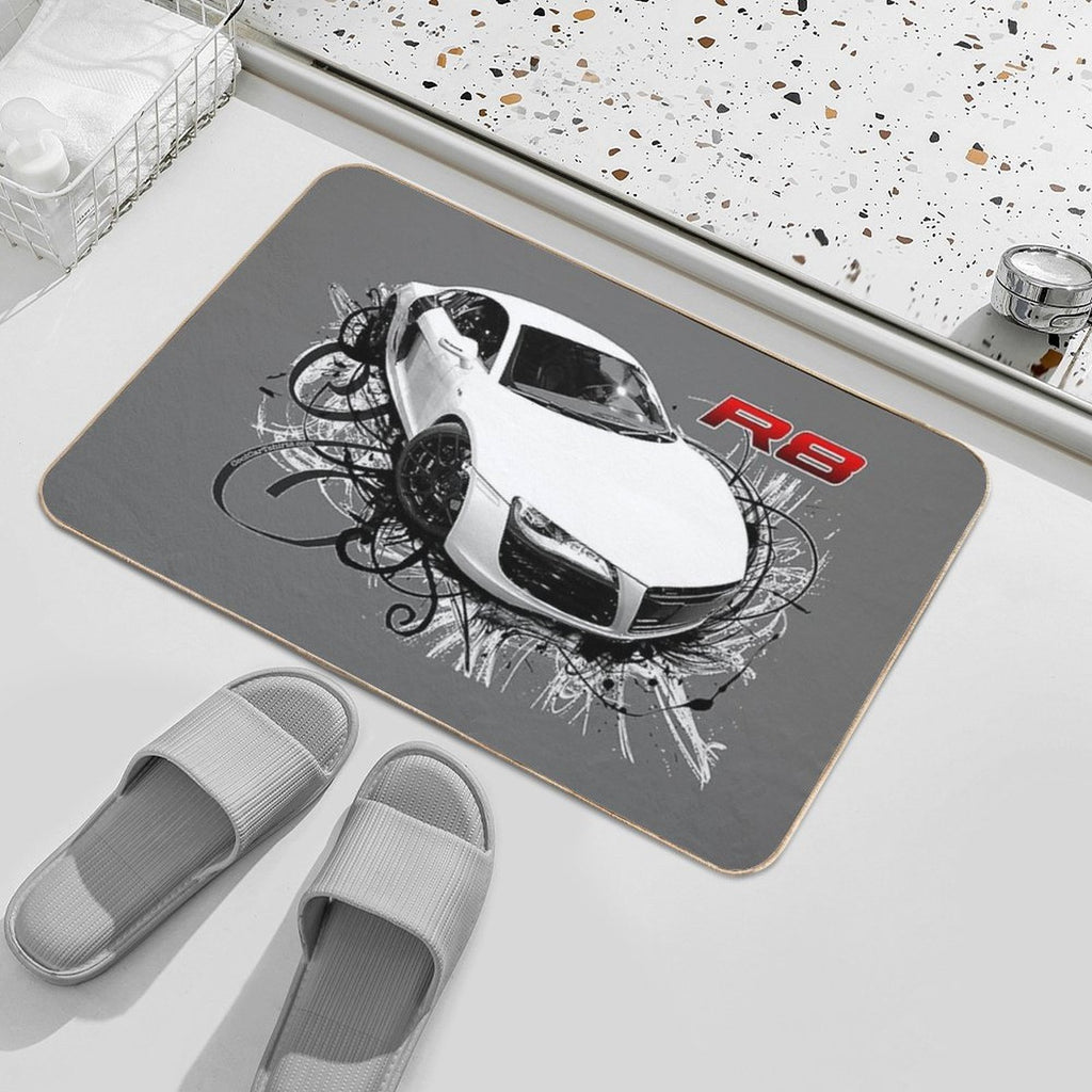 Audi R8 in Swirls  Long-Lasting Bath Mat
