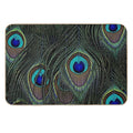 Peacock Feathers, Bird Lover Gifts, Cool Bird Outfits, Beautiful Feather Patterns  Repositionable Bath Mat