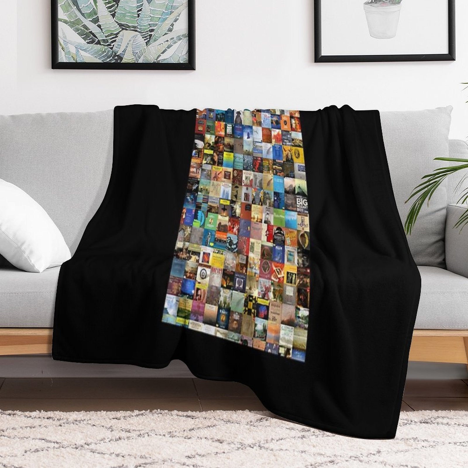 Mozart Album Covers Versatility Throw Blanket